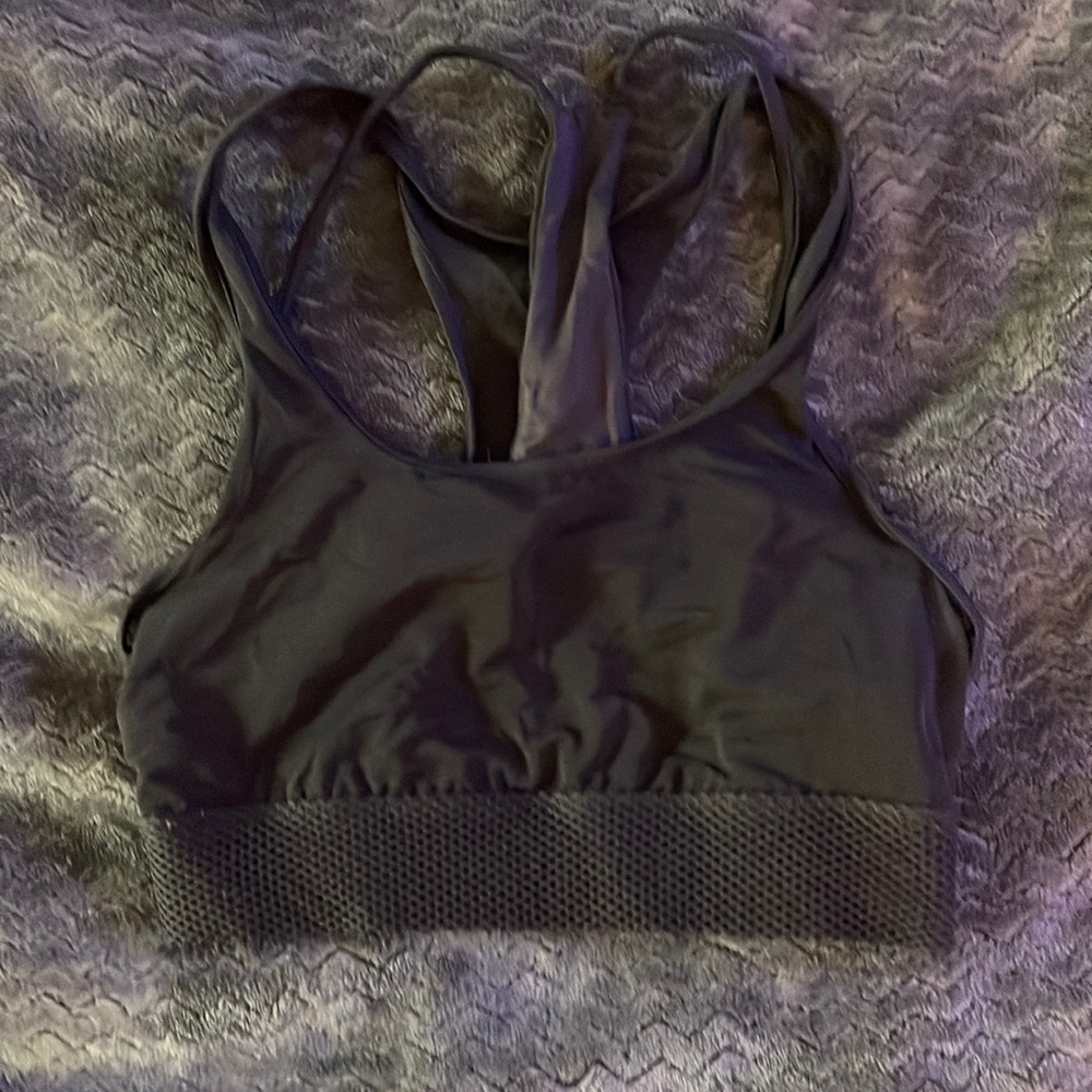 ALO sports bra black with mesh